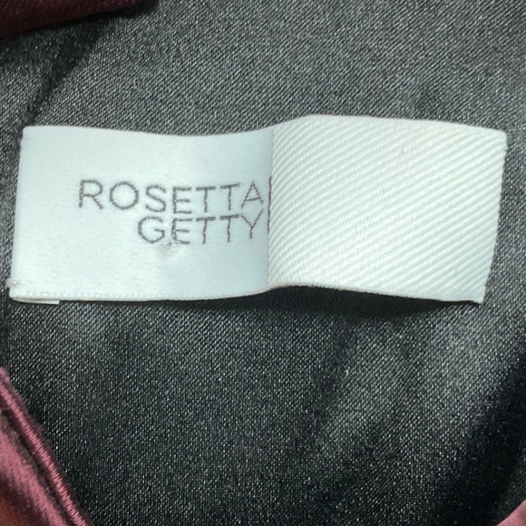 ROSETTA GETTY MAROON DRAWSTRING NECK DRESS - Picture 4 of 5